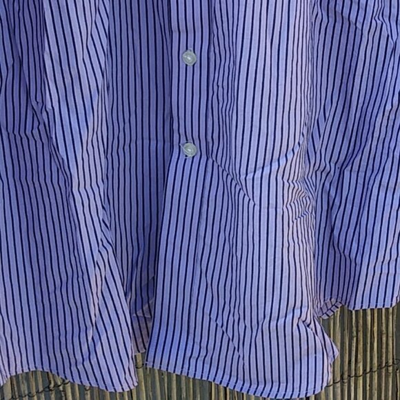 Sean John Men's Lavender & Dark Purple Striped Button Down - 16 1/2 - 32/33 - Picture 5 of 12